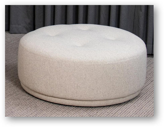 Pouf Ottomane rond Beige
