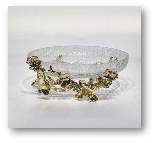 Plateau de Fruits Verre & Alliage – Doré
