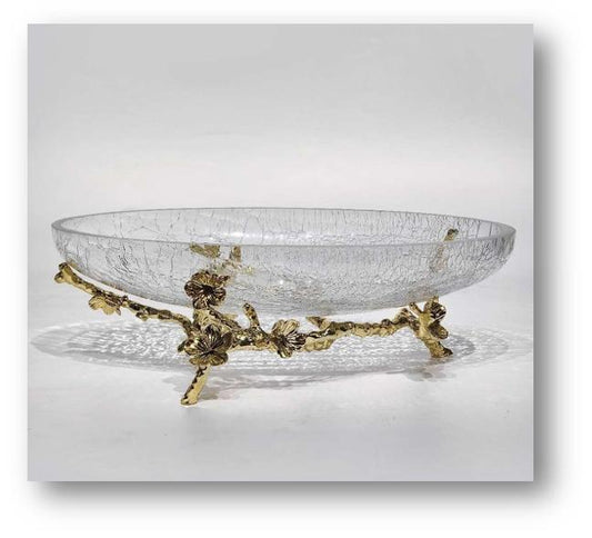 Plateau de Fruits Verre & Alliage – Doré